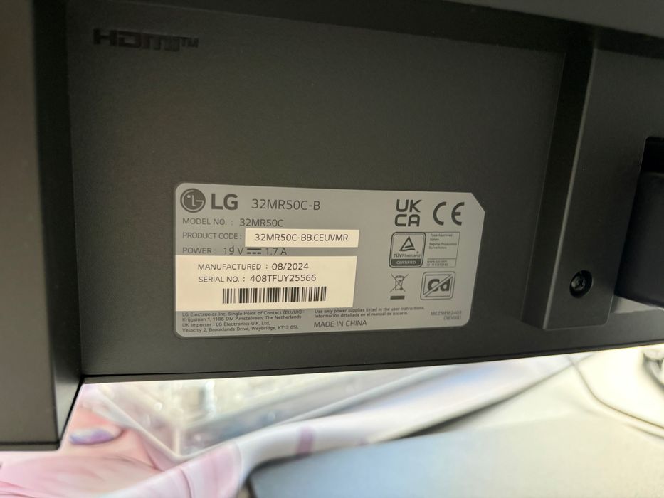 LG 32MR50C-B 31.5” Full HD 100Hz Monitor