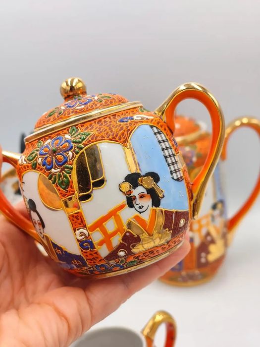 Satsuma Japan Lithophane Geisha“, японски сервиз
японски порцеланов сервиз за кафе,