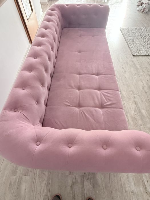 Canapea velur extensibila