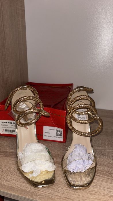 Sandale Renee Caovilla serpent gold