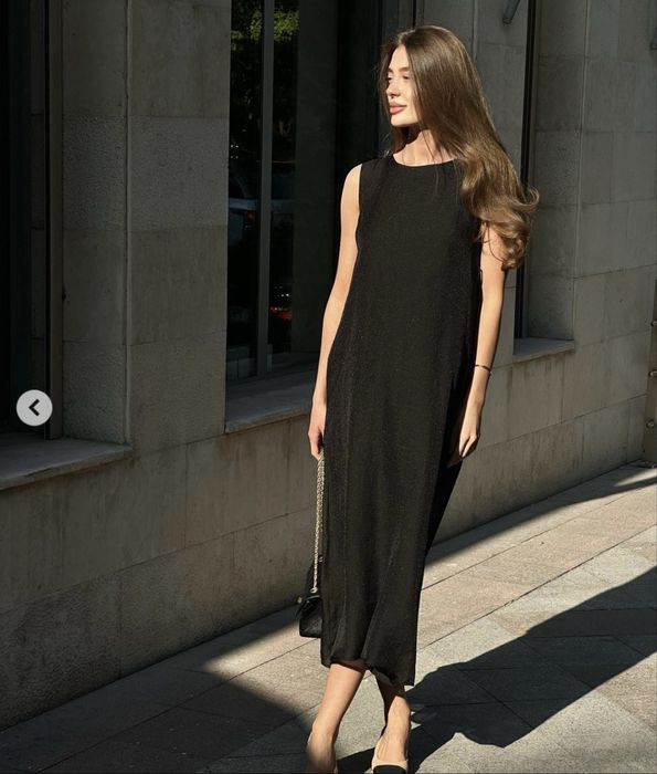 Платье, черное S-M