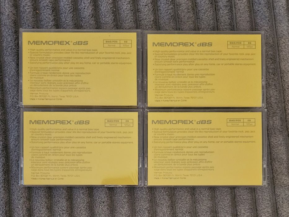 Lot 4 Casete Audio  Noi Memorex dBS 60 SUA