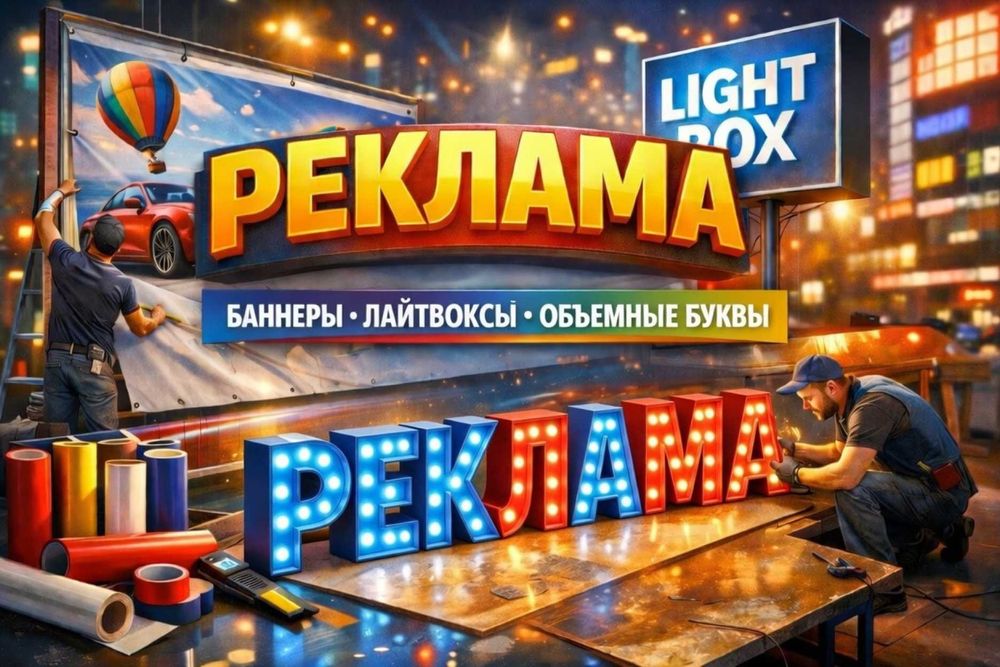 Жарнама, Баннеры, Вывески, Буквы