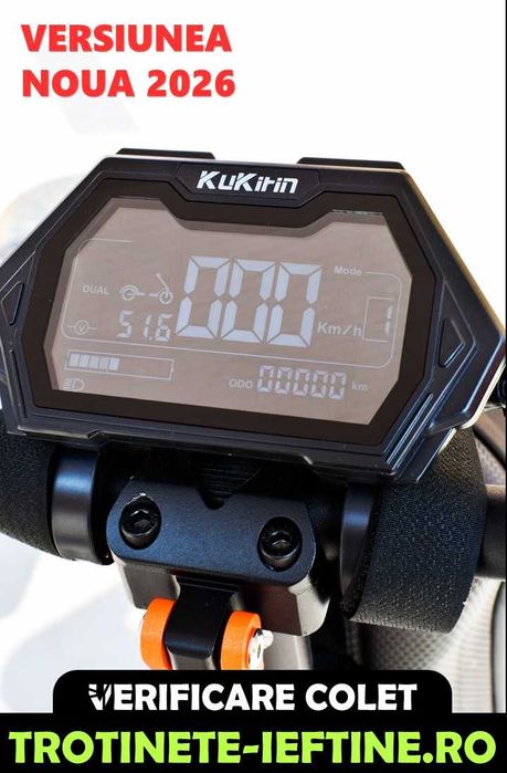 KuKirin G2 MASTER 2026 ULTIMA VERSIUNE, 2x1000W, frane cu disc, roti 10 inch, GARANTIE 2 ANI, Service Romania