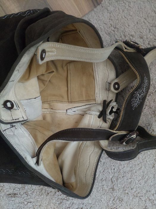 Pantaloni bavarezi pentru festival oktoberfest,piele intoarsa