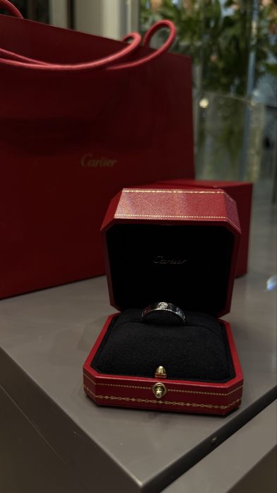 Cartier кольцо platina с бриллиантом  original