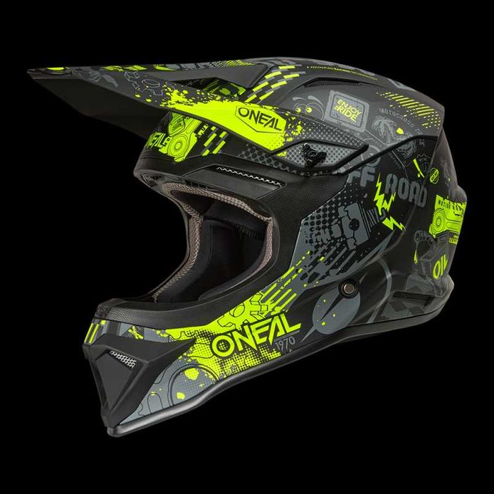Каска O'NEAL 1SERIES VIBRANT Black/Neon Yellow V.26