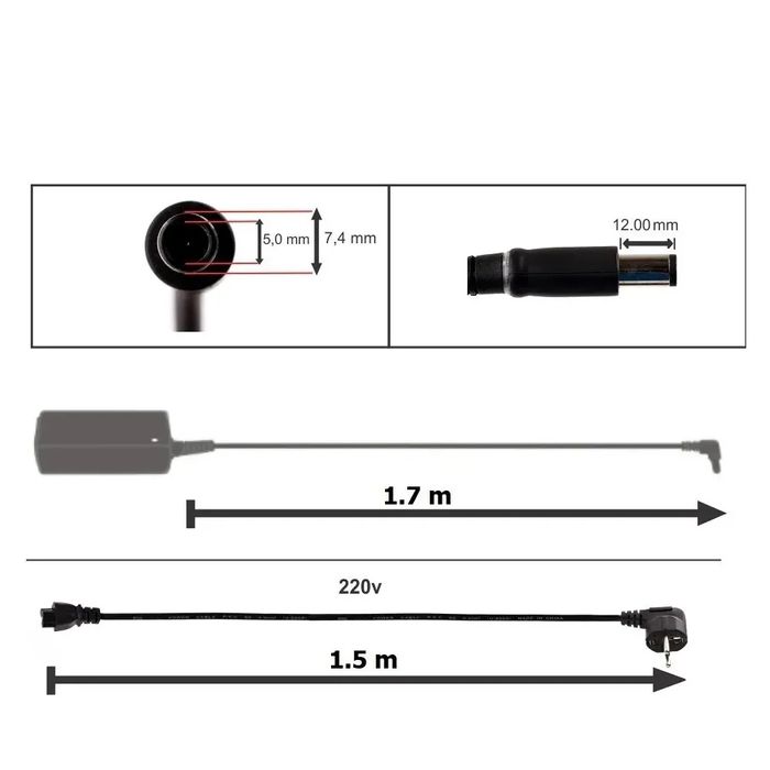 Alimentator   incarcator original   laptop dell  mufa rotunda 65w 19v