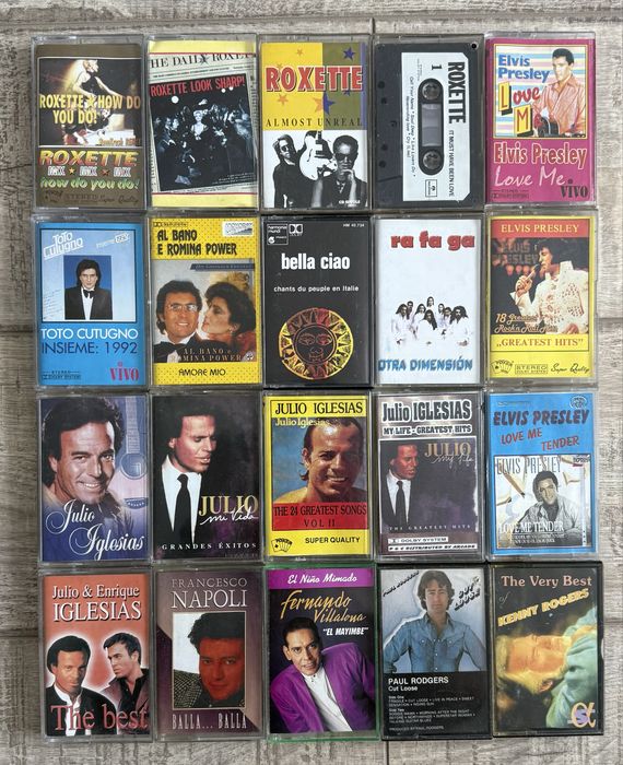 Lot 102 casete audio cu muzica diversa (synth-pop/downtempo/electro/disco/italo-disco/dance/rock
