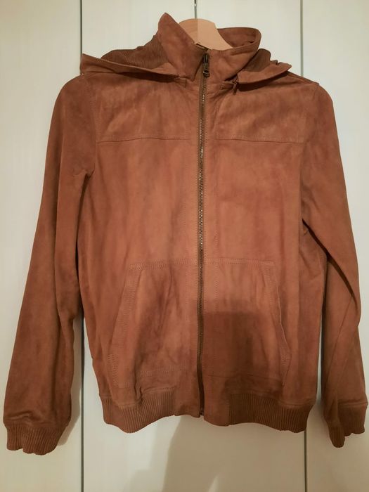 Vand geaca piele întoarsă Massimo Dutti