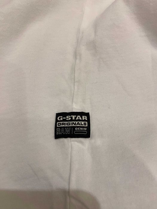 G-STAR, Тениска Originals от органичен памук с лого, Бяла, S, L, XL и XXL