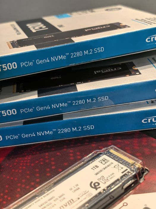 SSD NVMe 1TB DRAM PCle Gen4 m2 CRUCIAL T500 Pro, Kingston NV3 PC и PS5