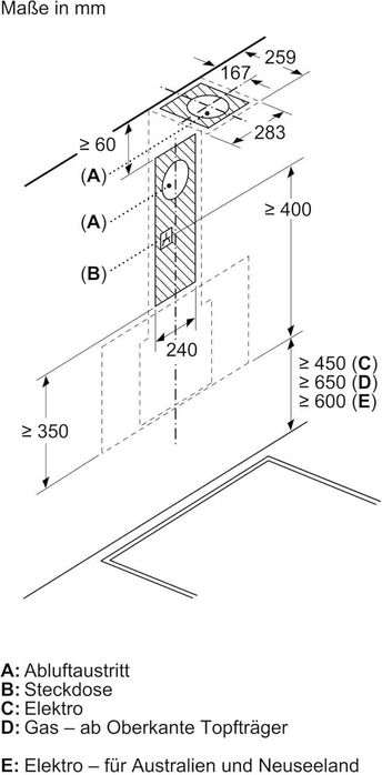 Стенен аспиратор NEFF (D85IFN1S0 N50) 430m3/h 80см TouchControl