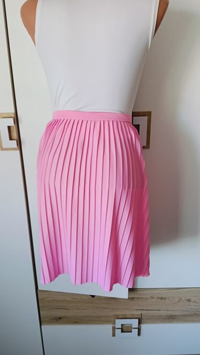 Fustă roz baby plisată OVS – talie elastică, midi M/L