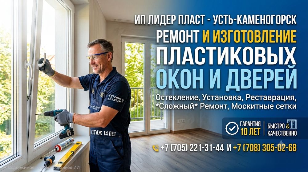 Ремонт, установка, изготовление пластиковых окон и дверей