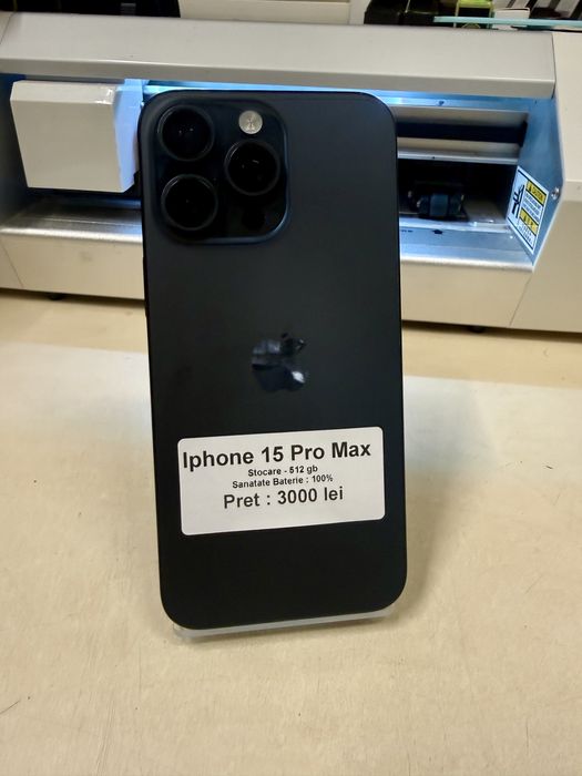 Iphone 15 pro max / 512 gb / 100% baterie