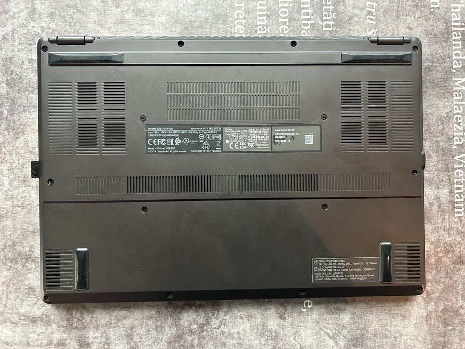 Laptop Asus  Gaming rog zephyrus G14 32 Gb ram