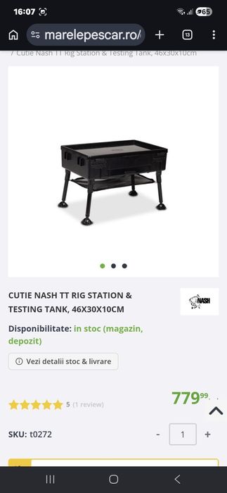 Vând cutie accesorii Nash TT Rig stațion