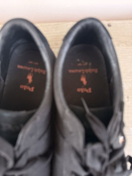 Pantofi sport Polo Ralph Lauren, marimea 42, material tesut, ideali pentru vara, negri, purtati o singura data