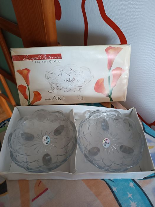 Посуда стеклянная, хрусталь, новая