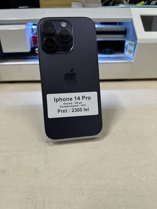 Iphone 14 pro / 100% baterie / garantie / folie sticla cadou