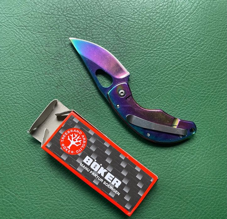 Уникално Малко Сгъваемо Ножче Нож Хамелеон пеперуда Boker ножка