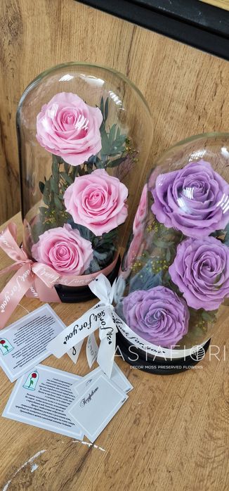 Роза в колбе ,цветы стабилизированные