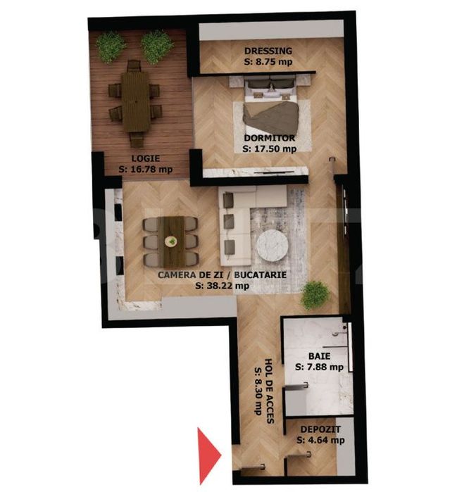 Refugiu urban 2 camere cu dressing walk-in – EAS Residence — fotografia 1