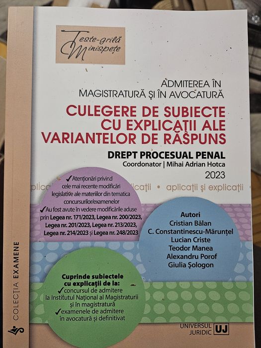 Pachet cărți pregătire INM / Barou / Facultate (12 volume)