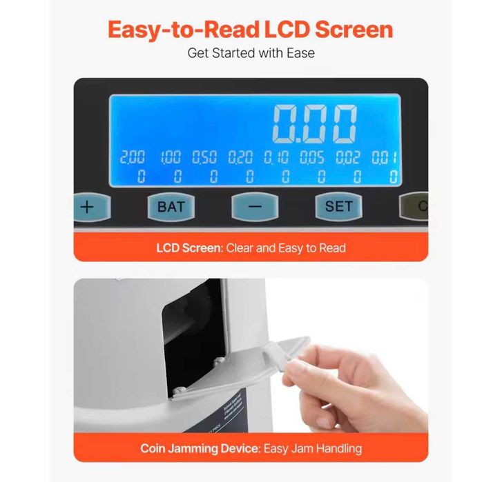 Сортировъчна и броячна машина за евро монети / 147-монети/мин