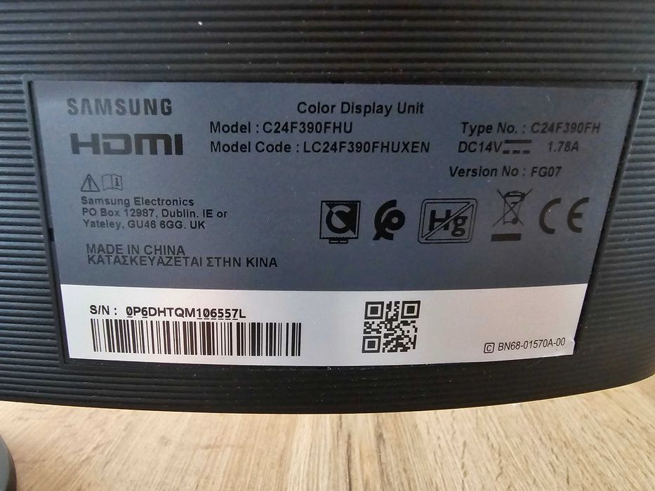 Samsung C24F390FHU | 60 Hz | Curved VA | 24 inch/60 cm | 1920x1080|FHD