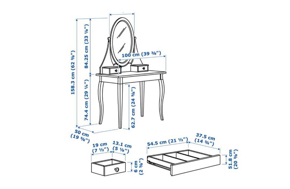 Чисто нова тоалетка Hemnes - IKEA
