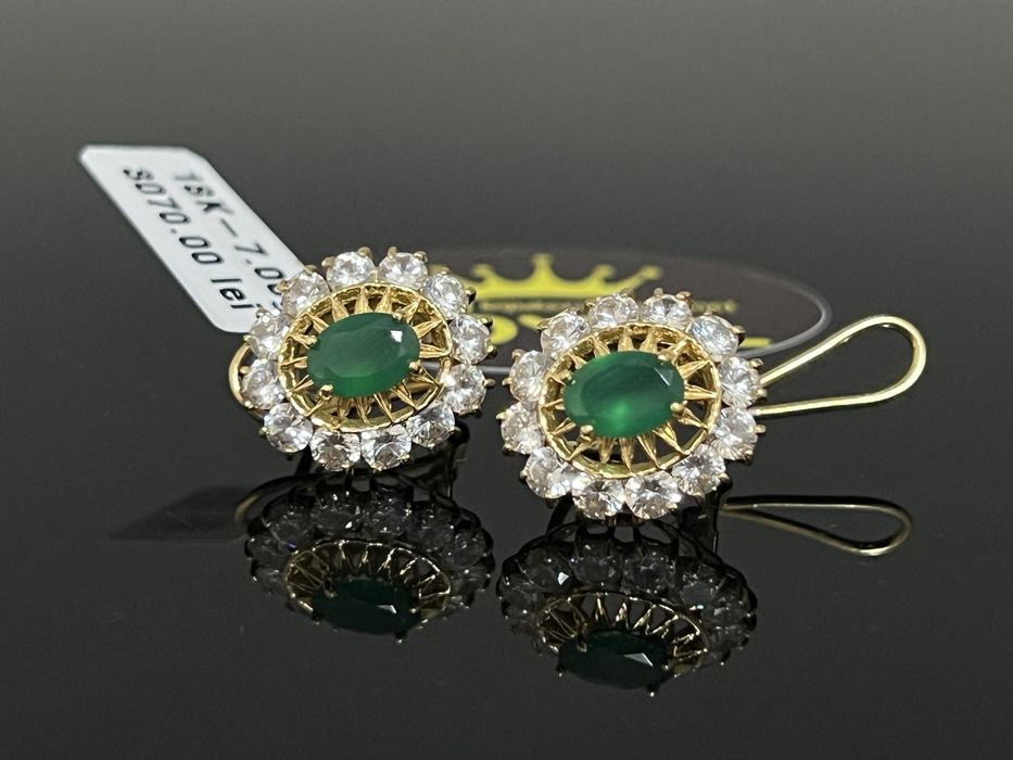 Bijuteria Royal CB : Cercei dama aur 18K 750  7,00 gr