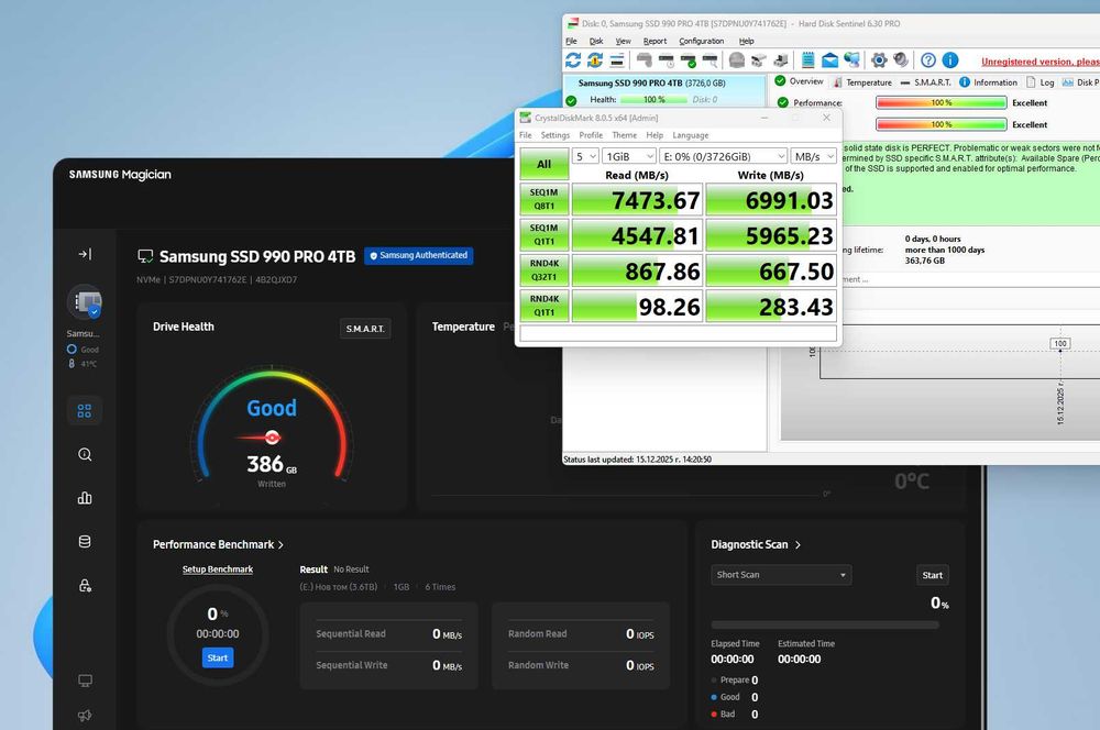 Ново ! SSD 4TB Samsung SSD 990 PRO 4TB PCIe 4.0 NVMe 2.0