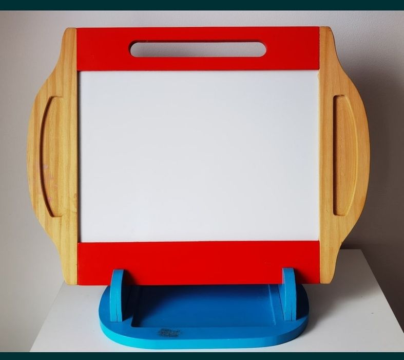 Tabla dublă de scris portabilă din lemn ca nouă