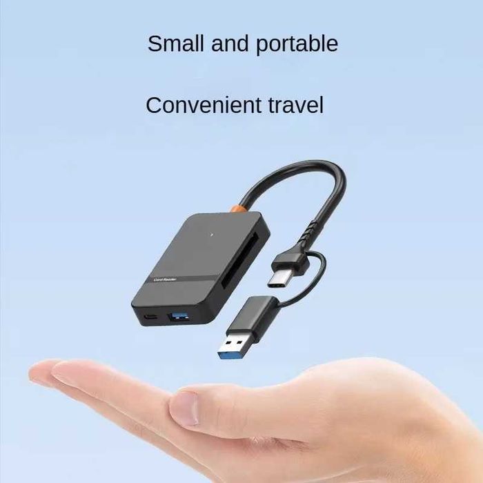 Cititor 8in1 card reader USB / USB-C carduri micro SD SD CF MS Pro Duo