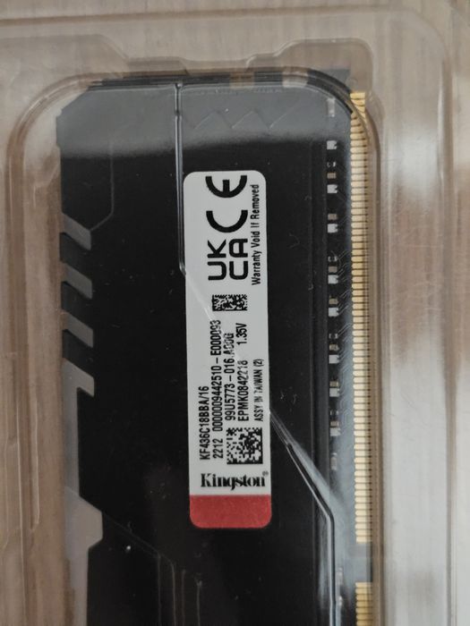 16GB RAM HyperX Fury 3600MHz RGB