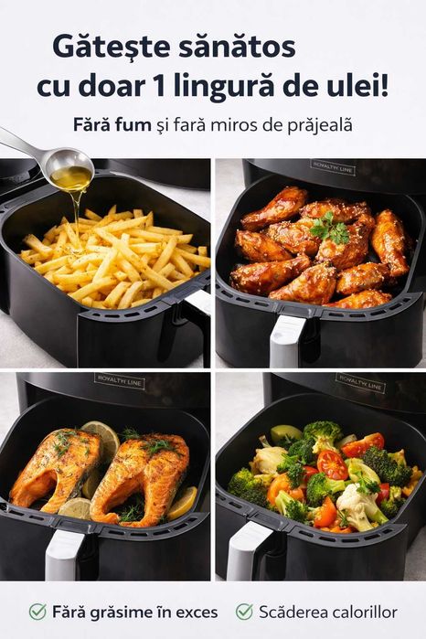 Friteuza Air Fryer Royalty Line 3.5L 1200W Gatire fara ulei