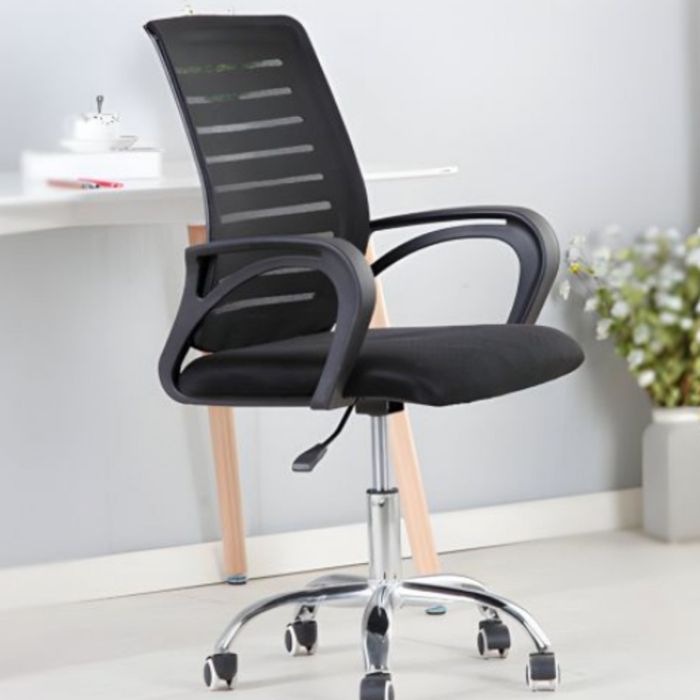 Въртящ се офис стол - регулируема височина и ергономични подлакътници