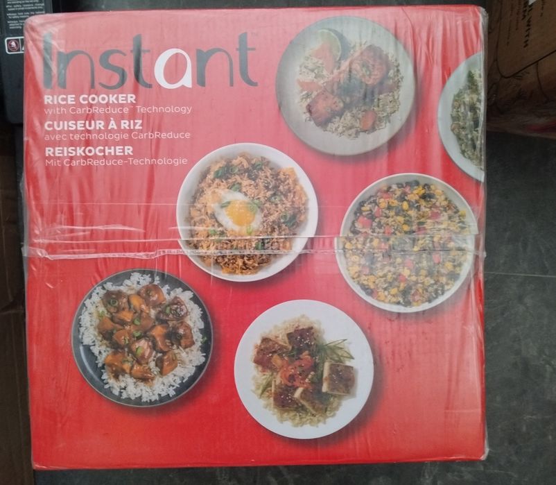 Aparat de orez Rice Cooker Instant Pot, capacitate utila 2.8L, vas intern din inox, 6 programe, multifunctional, Alb