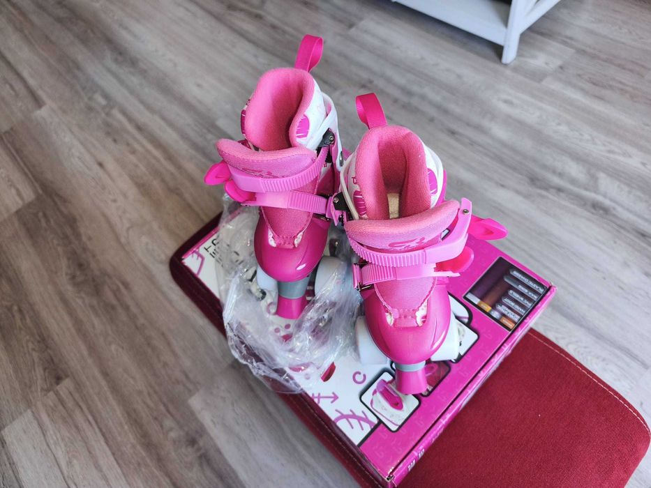 Vand patine cu rotile ajustabile 27-30, Street Rider, roz