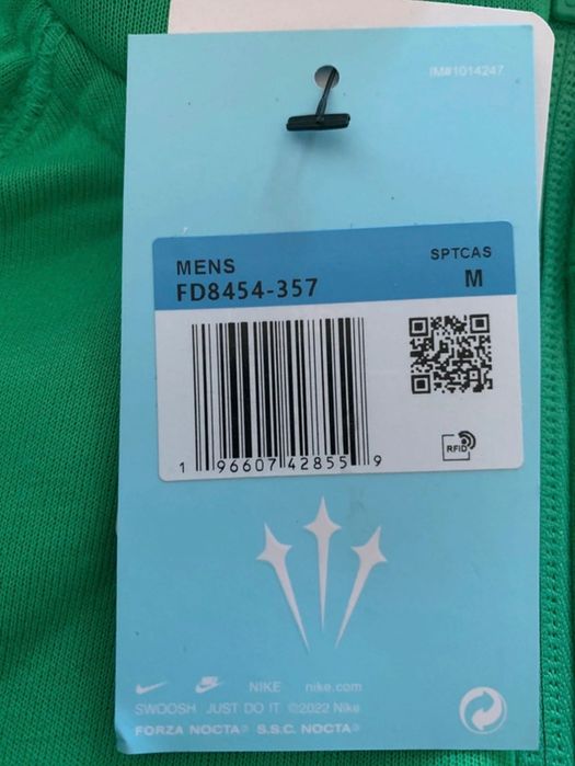 Nike Nocta Tech Fleece Full Set Tracksuit Stadium Green Size Medium