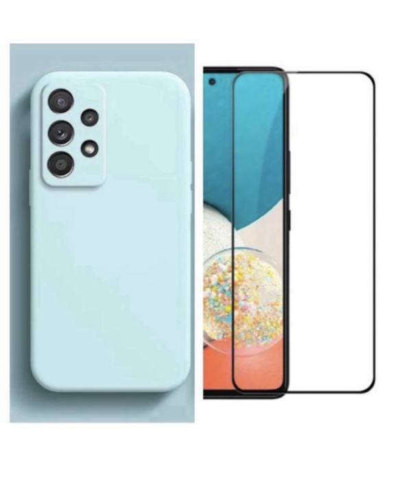 Husa Silk Inte Catifea si Folie Sticla Samsung A23/A33/A34/A35/A55/A56