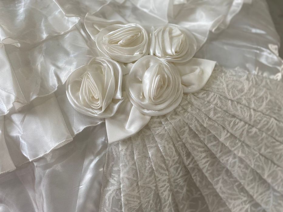 Плед свадебный белый