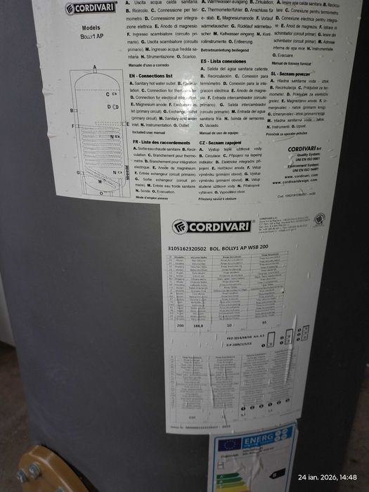 Boiler 200 l Cordivari