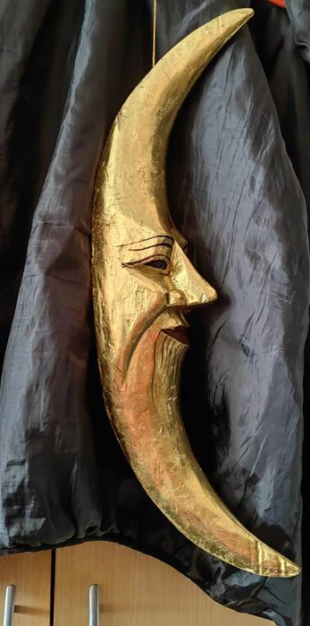 Уникална винтаж позлатна луна от Бали