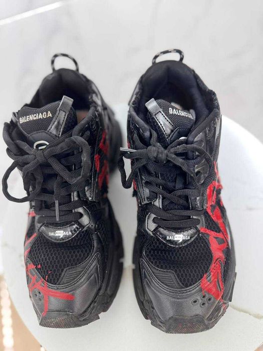 Кроссовки balenciaga runner graffiti black