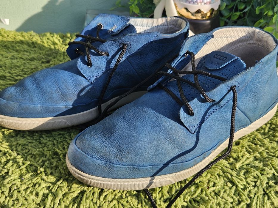 Ecco обувки от кожа в синьо N39