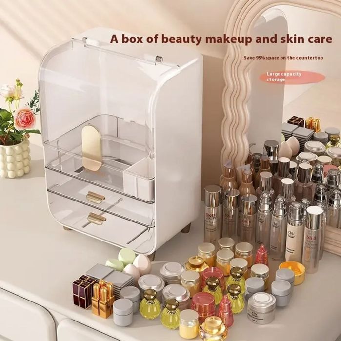 Органайзер для косметики с прозрачной крышкой (водонепроницаемый)
