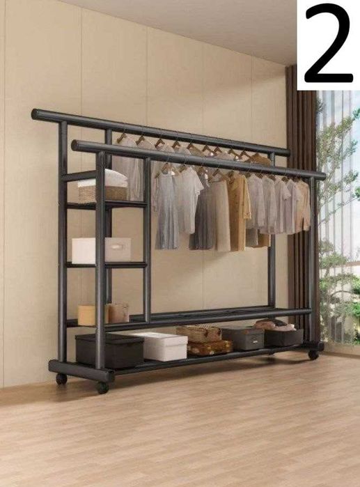 Металлическая вешалка Metall kiyim iladigan stend + poyabza